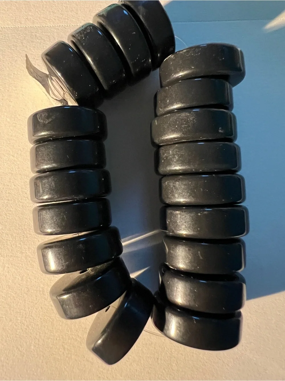 Vintage Lucite Beads Black
